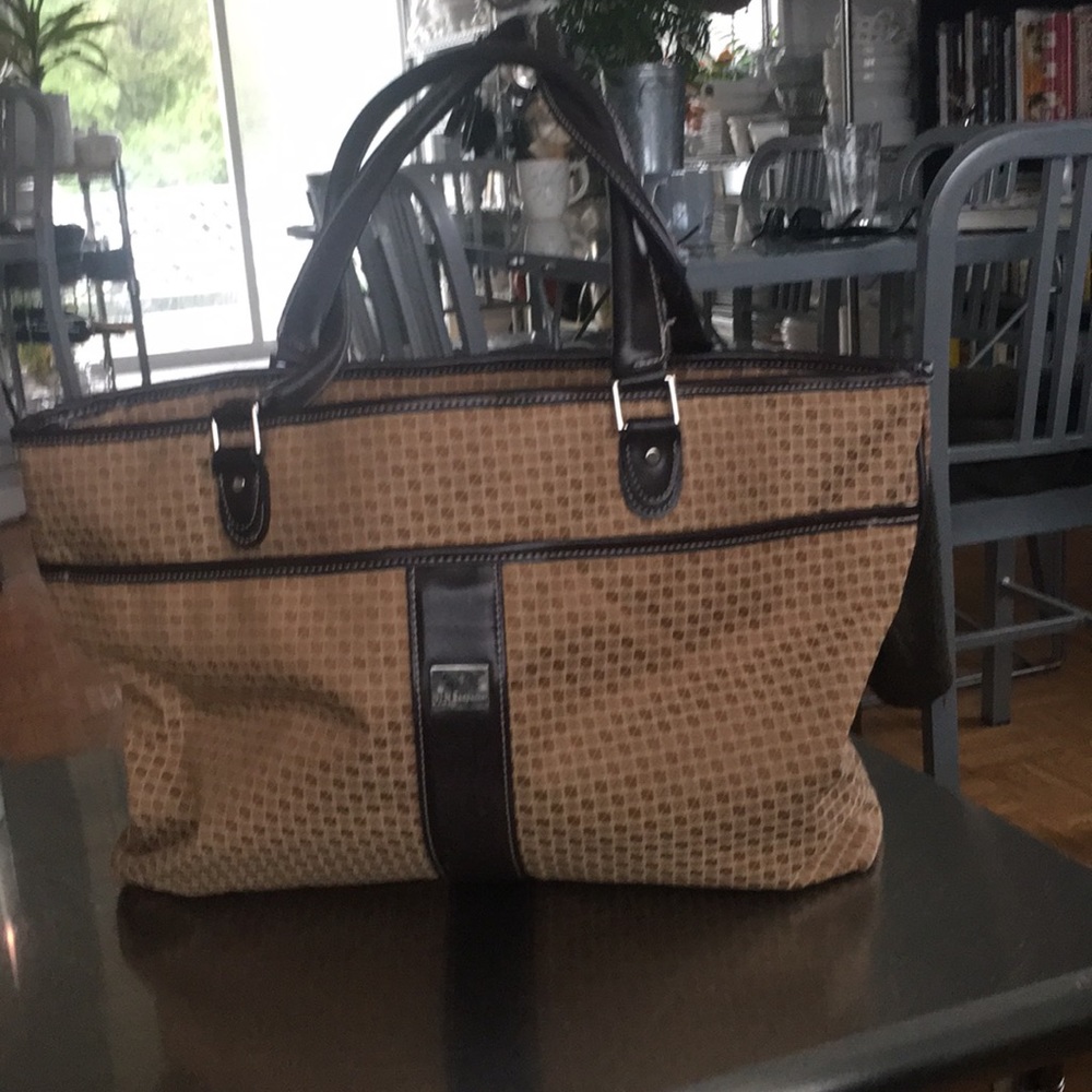 Nine West/ Jacquard and Vegan Leather/ Large Tote/
